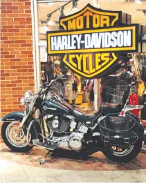  ??  ?? HARLEY-DAVIDSON motorcycle displayed at a Harley-Davidson store in St. Paul, Minnesota. Harley-Davidson on January 31 revealed gloomy sales ahead after soft results last year, due to weakness in its home market despite the ascendancy of President...