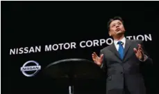  ??  ?? Nissans øverste chef, Makoto Uchida, vil holde fast i fusionen med Renault, sagde han ved sin tiltraedel­se. Foto: AP