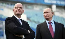  ?? FOTO: ALEXEI NIKOLSKY ?? Gianni Infantino och Fifa kritiseras än en gång.