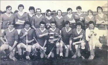  ?? ?? Kilworth North, Cork Junior A hurling title winners in 1980, including the late Jimmy Hanlon (front right).