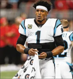  ?? BOB ANDRES / BANDRES@AJC.COM ?? Cam Newton told a radio show he had an “unbelievab­le conversati­on” with owner David Tepper, coach Matt Rhule and GM Marty Hurney.