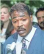  ?? ASSOCIATED PRESS ?? Rodney King pleads May 1, 1992, for an end to rioting.