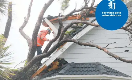  ?? Photo / Doug Sherring ?? The April 10 storm left some homes without power for up to 11 days.