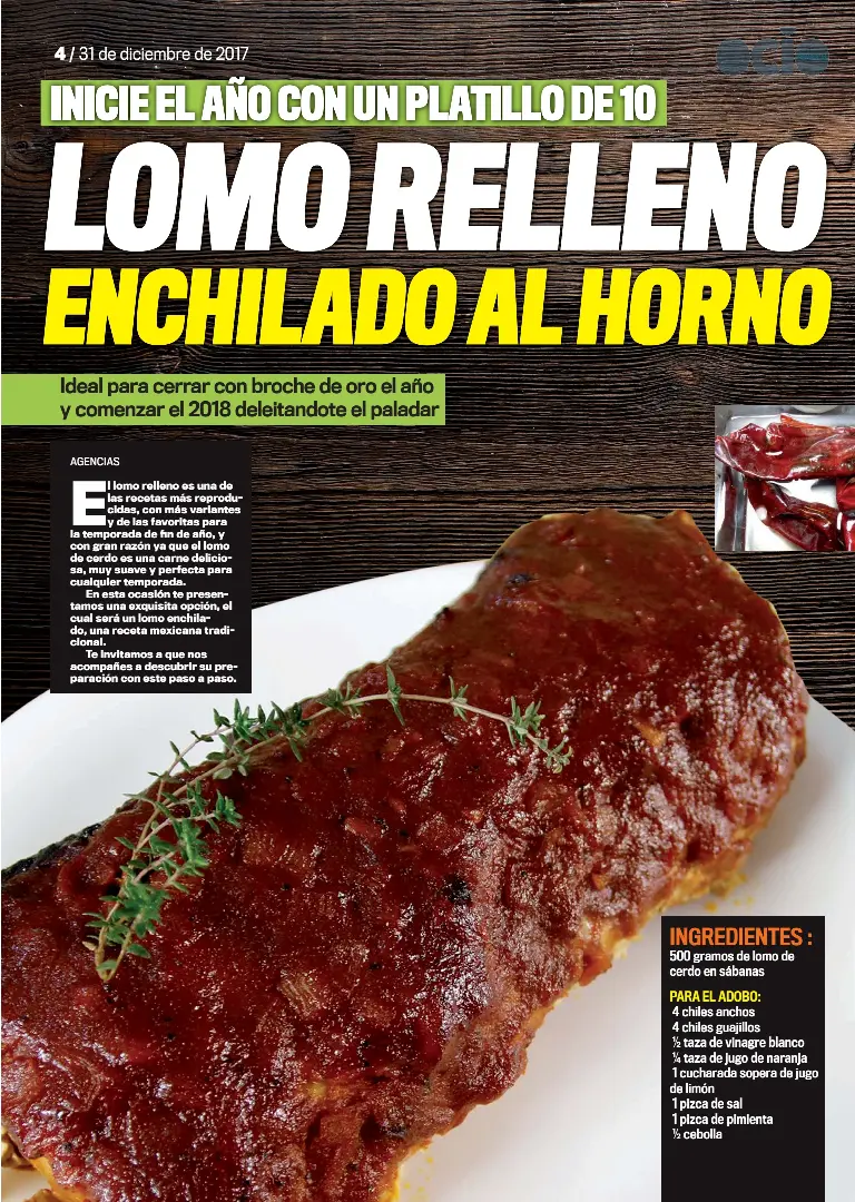 Lomo RELLENO ENCHILADO AL HORNO - PressReader