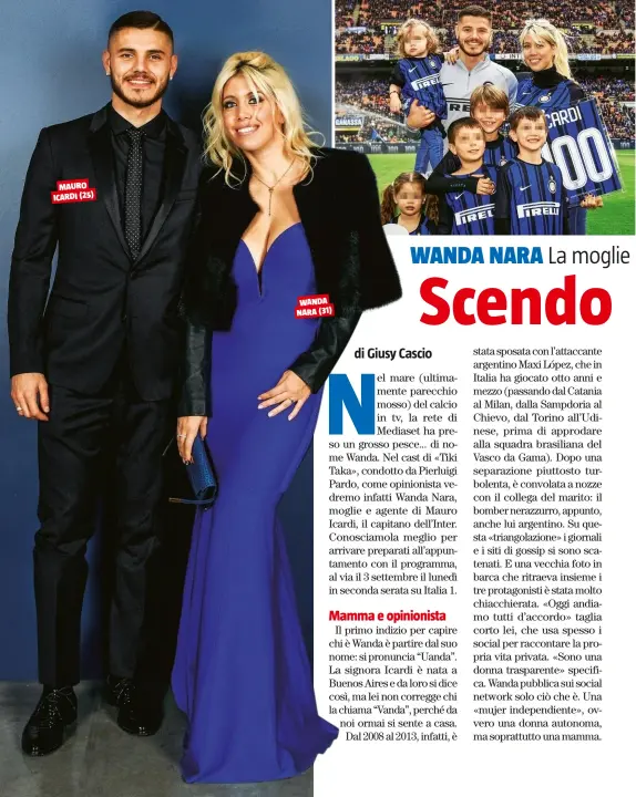  ??  ?? MAURO ICARDI (25) WANDA NARA (31)