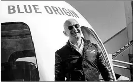  ?? MATTHEW STAVER/BLOOMBERG NEWS ?? Jeff Bezos is the founder of Blue Origin, which aims to put tourists in space.