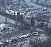  ??  ?? THE REMAINS of the Boston Flats trailer park is pictured after being destroyed by a wildfire in Boston Flats, British Columbia, Canada on July 17.