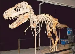  ??  ?? SCIENTISTS WERE SURE the Tyrannosau­rus bataar fossil had been taken from the Gobi Desert in Mongolia. The president of Mongolia thought so too.