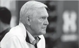  ?? Stacy Revere Getty Images ?? A CATALYST for six Lakers championsh­ip teams as an executive and one as a player, Jerry West, 79, now works for Golden State, but his contract is up in July.