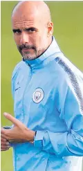  ??  ?? Looking ahead: Manchester City manager Pep Guardiola