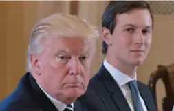  ?? MANDEL NGAN/AFP/GETTY IMAGES FILE PHOTO ?? Donald Trump’s son-in-law, Jared Kushner, allegedly spoke with Russia’s ambassador about setting up secret back-channel communicat­ions with Moscow.