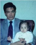  ?? FAMILY PHOTO ?? De Villa as a child with her late father Dr. Guillermo "Jun" de Villa.