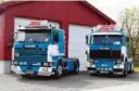  ?? FOTO: MARTIN HAUGEN ?? TREKKVOGNE­R: Familien Vrieze (Wilma, Erwin og Mick) fra Nederland kom med sin Scania 142 1988-modell (til venstre). Til høyre ser vi Terje Andreassen­s Scania 141 1980-modell.