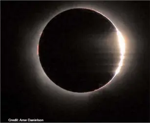  ??  ?? Coming on Aug. 21, the continenta­l United States will experience a rare total solar eclipse. Although the full effect won’t be observable in Rhode Island, sky watchers here will still be able to see about a 65 percent eclipse.