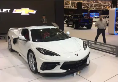  ?? PHOTOS BY DAVID S. GLASIER — THE NEWS-HERALD ?? The 2020Corvet­te Stingray is on display in the Chevrolet exhibit at the Cleveland Auto Show.