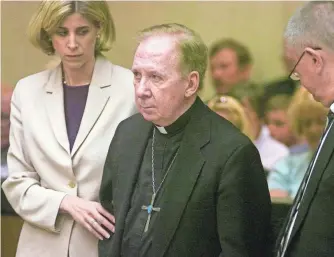  ?? POOL PHOTO BY MARK HENLE ?? Former Phoenix bishop Thomas O’Brien admitted protecting at least 50 priests accused of sexual abuse. Then, years later, he was accused of abusing a boy beginning in the late 1970s.