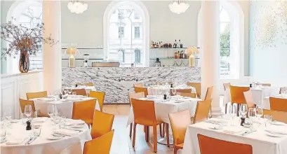  ?? COURTESY OF SPRING ?? Don’t miss the fresh pasta and seafood dishes at Spring, a restaurant in a restored 19th-century drawing room, in London, England.