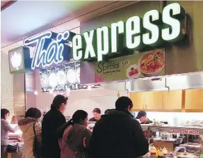  ?? GERRY KAHRMANN ?? The MTY and Imvescor deal will bring together MTY banners as Thai Express with Imvescor’s full-service restaurant­s.