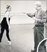  ?? ?? Above: Benjamin with Kenneth MacMillan, inset, rehearsing Different Drummer in Berlin, 1991