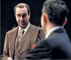  ?? ANDREW ALEXANDER/SPECIAL TO POSTMEDIA NEWS ?? Sanjay Talwar as Joe Clark, left, and Kelly Wong as Pierre Trudeau in the Shaw Festival's 1979. It runs at the Jackie Maxwell Studio Theatre until Oct. 14.