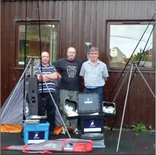  ??  ?? Ian Daly, Jim O’Brien and Peter O’Reilly, who are involved with the Fishing Futures project.