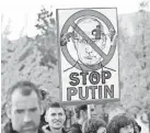  ??  ?? Protest in Berlin in 2016. ADAM BERRY, GETTY IMAGES