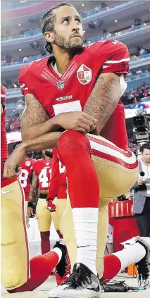  ?? MARCIO JOSE SANCHEZ/THE ASSOCIATED PRESS/FILES ?? Colin Kaepernick