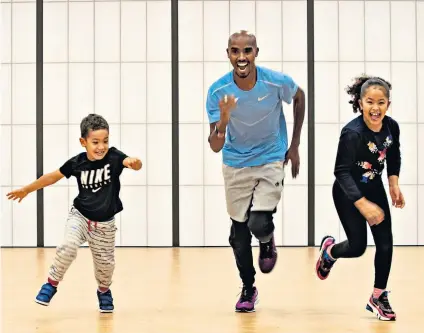  ??  ?? Special times: Mo Farah says that being active from a young age is what shaped his childhood