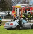  ?? Foto: Ralf Zwiebler ?? Am Samstag ist ein Auto von der Straße abgekommen.