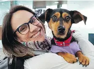  ?? EK PARK / FREE KOREAN DOGS VIA THE ASSOCIATED PRESS ?? Canadian figure skater Meagan Duhamel with her Korean rescue dog Moo-tae.