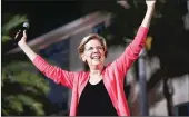  ?? San Diego Union-tribune /TNS ?? Presidenti­al candidate Elizabeth Warren speaks at a town hall meeting at Waterfront Park in San Diego on Oct. 3.