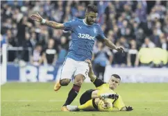  ??  ?? 0 Daniel Candeias came on in the second half for his Rangers debut.