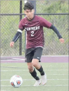  ?? Graham Thomas/Herald-Leader ?? Junior Garza, Siloam Springs senior soccer player, is one of the Panthers’ team captains and plays all over the field. Garza and the Panthers play El Dorado at noon Thursday in the opening round of the Class 5A state tournament in Siloam Springs.