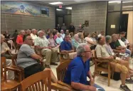  ?? CHARLES PRITCHARD — ONEIDA DAILY DISPATCH ?? Local residents attend the Common Council meeting and public hearing on Tuesday, Aug. 6.