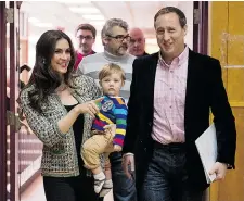  ?? ANDREW VAUGHAN/ CANADIAN PRESS FILES ?? Justice Minister Peter MacKay, his wife Nazanin Afshin-Jam and son Kian visit a Halifax school earlier this year.