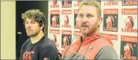  ?? Picture: GALLO IMAGES ?? MAKING THE POINT: Coach Johan Ackermann, right, with captain Warren Whiteley of the Lions address the media at the team announceme­nt at Emirates Airline stadium yesterday for the match against the Stormers at Newlands this weekend