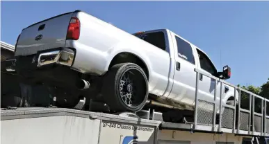  ??  ??  What? It’s just your run-of-themill lowered 6.4L Power Stroke on 24-inch wheels. Mario Esparza made the long haul up all the way from Farmington, New Mexico, to compete on the dyno, where he laid down 631 hp.