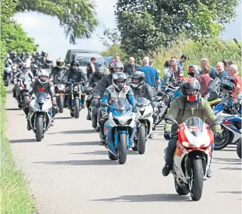  ?? ?? TOGETHER: The Steven Donaldson Memorial Ride was last held two years ago.