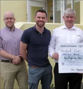  ??  ?? Wexford Lions Club presented a cheque of €1,000 to Ozanam House this month. At the cheque presentati­on: Conor Ryan, Nigel Conway, John Coady of Ozanam House, Lions Club president Dan Redmond, Aideen Moran of Ozanam House, William Roche and Hilda Conway.