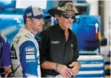  ?? ASSOCIATED PRESS FILE PHOTO ?? Racing legend Richard Petty, right, and Jimmie Johnson both have seven titles.