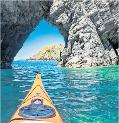  ??  ?? i Push off: take out a sea kayak to explore the beatuty of the Pembrokesh­ire coast