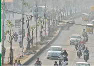  ?? —DC ?? A file picture of tress on the Malakpet Dilsukhnag­ar stretch being trimmed down by the Hyderabad Metro Rail Works ahead of being translocat­ed to the Outer Ring Road.