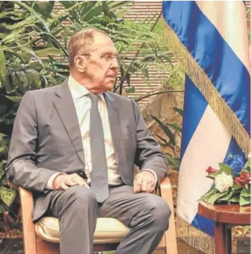  ?? // EFE ?? Lavrov, el lunes con el presidente cubano Miguel Díaz-Canel