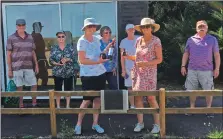  ??  ?? Winner Janet Rawlin and first time player, Karen Costa, share a laugh about their prizes at the first game of the season at Whiting Bay Bowling Club.