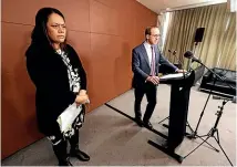  ?? MAIN PHOTO: MONIQUE FORD/STUFF ?? Fepulea’i Margie Apa – pictured above with then-Health Minister Andrew Little and top right third from the left in the back row of the 2008 Poneke rugby club team photo – says the death of James Whakaruru, above right, was a lesson for the health system.