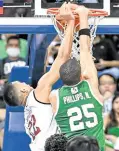  ?? —UAAP MEDIA ?? Michael Philips (right) and the Archers are riding high on their highlight win over the Maroons.