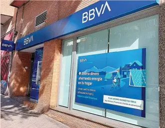  ?? ?? Sucursal de BBVA España.