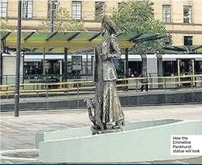  ?? ?? How the Emmeline Pankhurst statue will look