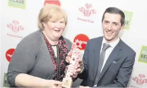  ??  ?? Role model: Trina Somerville from The Prince’s Trust who nominated Ryan for his award