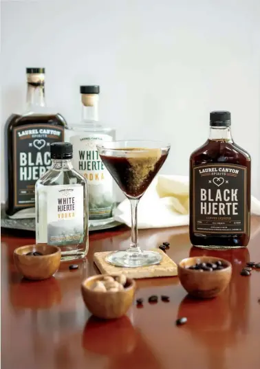  ?? ?? Espresso martini prepared with Black Hjerte coffee liqueur